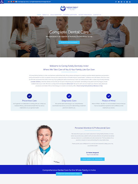 Maxeemize Online Marketing - Caring Family Dentistry Website Design