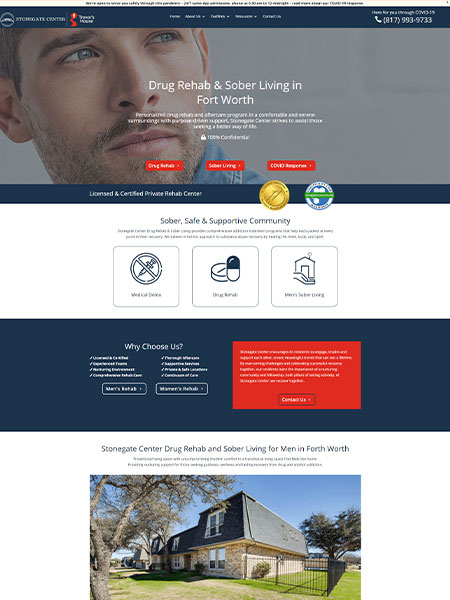 Maxeemize Online Marketing - Stonegate Center Drug Rehab & Sober Living Website Design