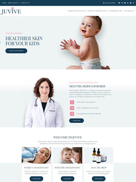 Maxeemize Online Marketing - Juvive Dermatology Website Design