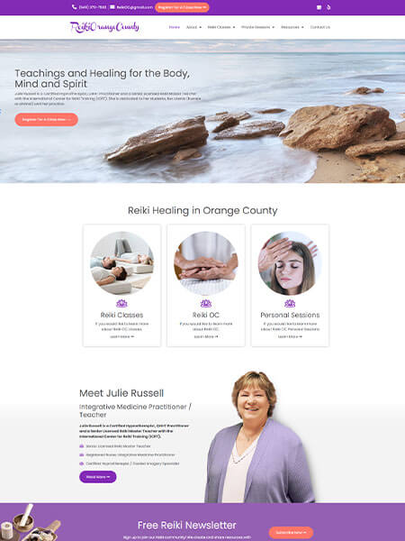 Maxeemize Online Marketing - Reiki Orange County Website Design